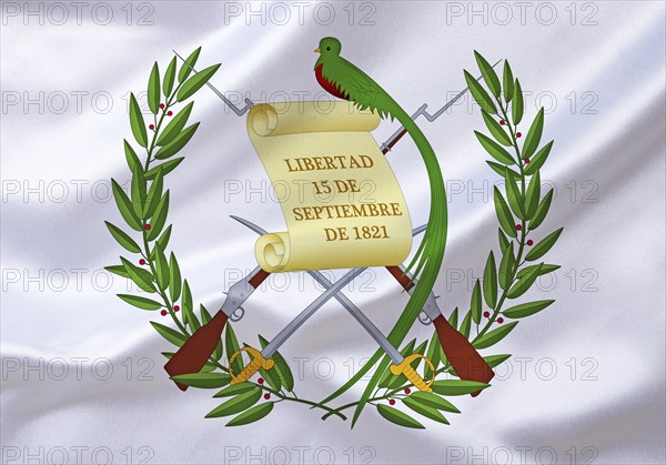 The coat of arms of Guatemala, country in Central America, Studio