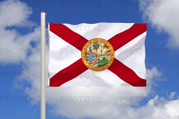 The flag of Florida, USA, Studio, North America