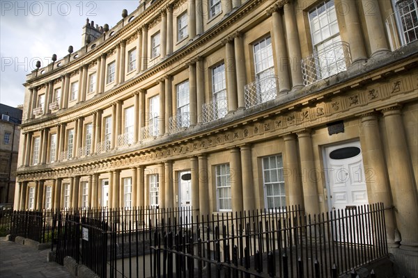 Georgian buildings, King's Circus, Bath, Somerset, England, UK
