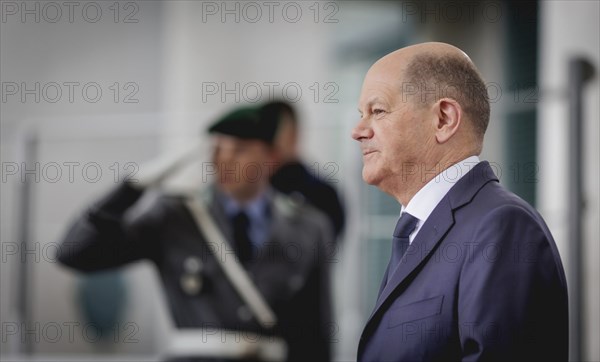 Olaf Scholz, Federal Chancellor, photographed during a reception at the Chancellery in Berlin, 7 May 2024