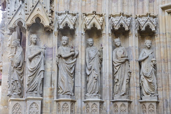 Cathedral of St Mary the Virgin portal, Erfurt, Thuringia, Germany, Europe