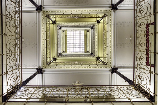 Staircase in old building, Hamburg, Germany, Europe