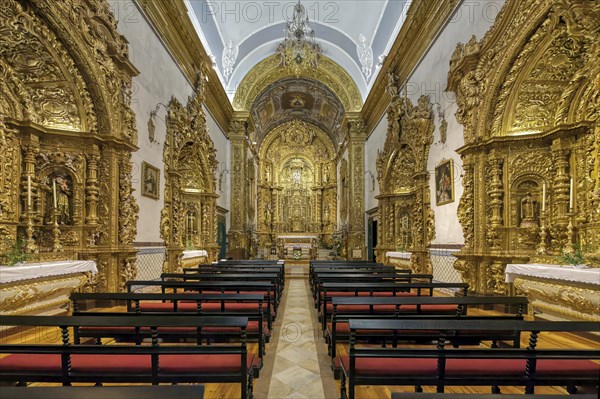 Church of the Third Order of Our Lady of Mount Carmel, Central nave, Faro, Algarve, Portugal, Europe