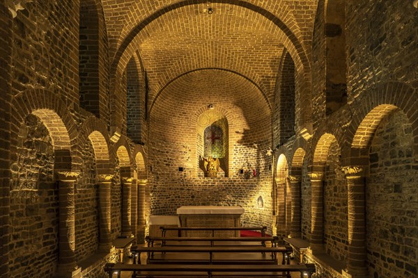 Interior of the Basilica of the Holy Blood in Bruges, Belgium, Europe