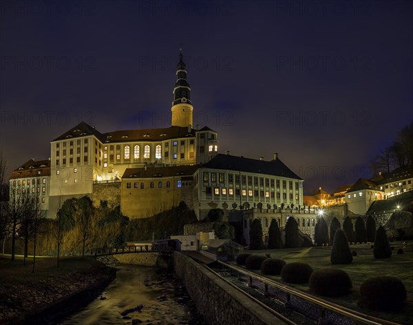 Weesenstein Castle by night