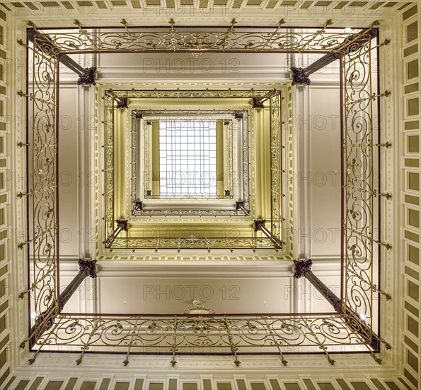 Staircase in old building, Hamburg, Germany, Europe