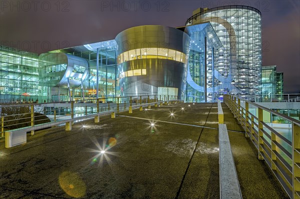 Transparent Factory Night illuminates Dresden Germany