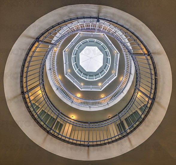Staircase in old building, Hamburg, Germany, Europe