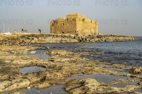 The medieval fort at the port of Paphos, Cyprus, Europe