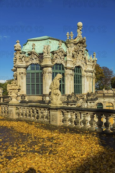 The world-famous Dresden Zwinger in autumn