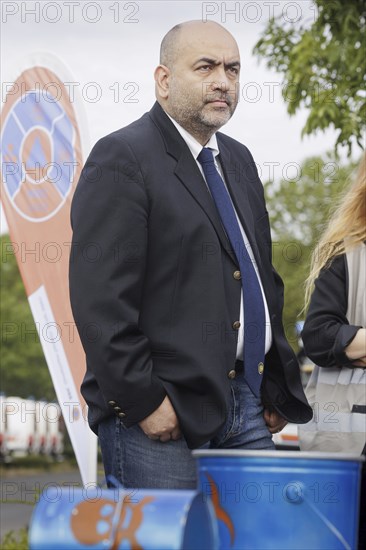 Omid Nouripour, Federal Chairman of Bündnis 90 Die Grünen, Bonn, 18.07.2023. Visit to the Federal Office of Civil Protection and Disaster Assistance., Bonn, Germany, Europe