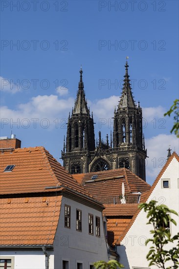 View of Meissen Cathedral, the smallest Gothic cathedral in Germany