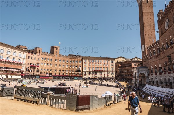 Siena was one of the most important cities in medieval Europe, and its historic centre is a UNESCO World Heritage Site. Piazza del Campo in the Palio day