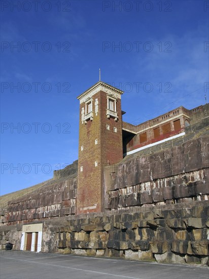United Kingdom, 4 March 2020: The Cabin Lift at Blackpool North Shore Boating Pool a grade 2 listed building built in 1930, Europe