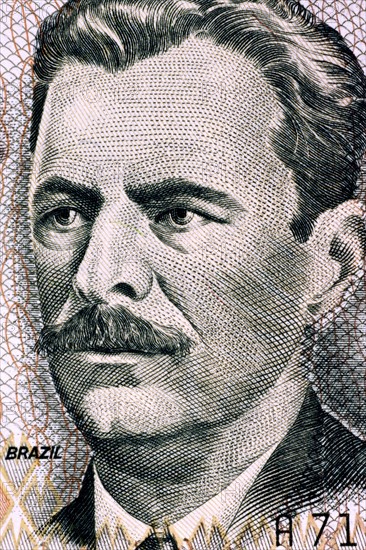 Vital Brazil (1865-1950) on 10000 Cruzeiros 1993 Banknote from Brazil. Brazilian physician, biomedical scientist and immunologist
