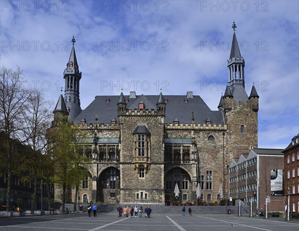 Historical City Hall in the Old Townof Aachen, North Rhine, Westphalia, Germany. Historical City Hall in the Old Town of Aachen, North Rhine, Westphalia, Germany, Europe