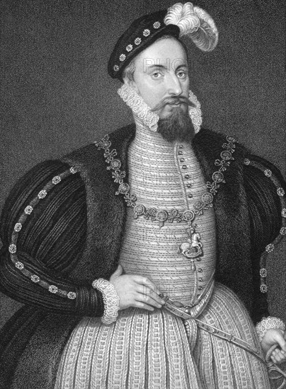 Henry Grey, 1st Duke of Suffolk, 3rd Marquess of Dorset (1515-1554) on engraving from 1838. English nobleman of the Tudor period and father of Lady Jane Grey. Engraved by W.Holl after a painting by Mark Gerard and published by J.Tallis & Co