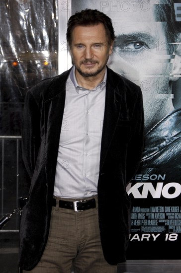 Liam Neeson at the Los Angeles premiere of 'Unknown' held at the Mann Village Theatre in Westwood on February 16, 2011., Westwood, California, USA, North America