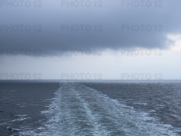 The wake of a ship on the Atlantic