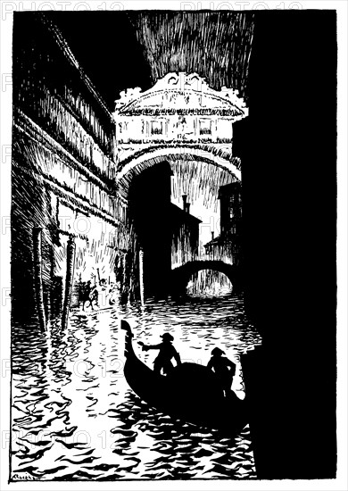 The Assignation by Edgar Allan Poe, illustration from Poe's Tales of Mystery & Imagination by Arthur Rackham, digitally edited