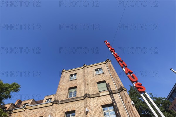 Theaterhaus Stuttgart in the former Rheinstahlhalle at Pragsattel, exterior view, private theatre, event venue and socio-cultural centre, Stuttgart, Baden-Württemberg, Germany, Europe
