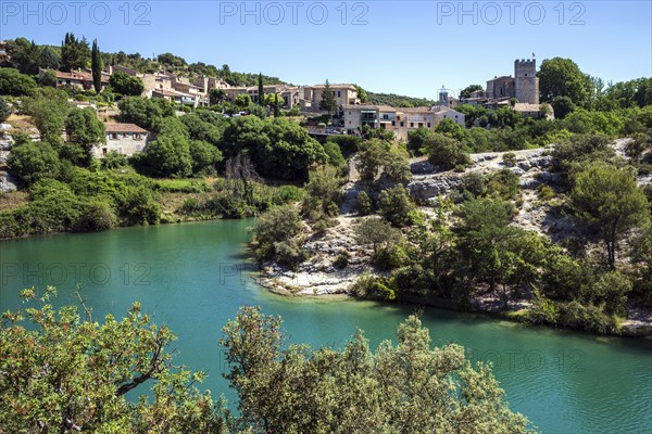 Esparron-de-Verdon, front Ravin d Albiosc, Lac d Esparron, Provence-Alpes-Côte d'Azur, Provence, France, Europe