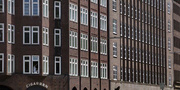 Montanhof, facade, Kontorhausviertel, UNESCO World Heritage Site, Hamburg, Germany, Europe