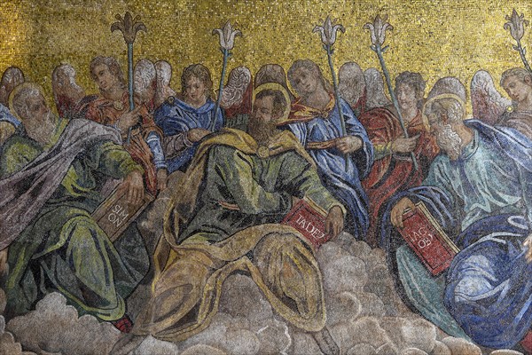 Ceiling mosaic in the Basilica of San Marco, St. Mark's Cathedral, interior view, Venice, Veneto region, Italy, Europe