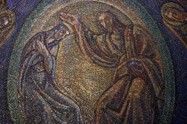 Ceiling mosaic over the main altar in the Cathedral of San Giusto, Trieste, Friuli Venezia Giulia Region, Italy, Europe