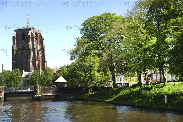 The Dutch city in Friesland was elected European Capital of Culture 2018, cityscapes on 7.5. 2018 in Leeuwarden.The Leaning Tower, NDL, Netherlands