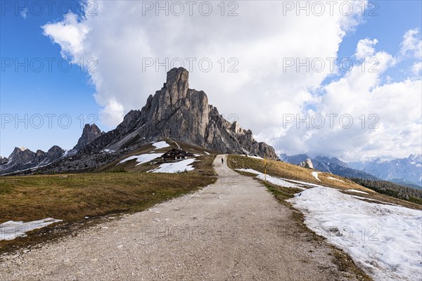 Mount Regusela on Giau Pass in the dolomites