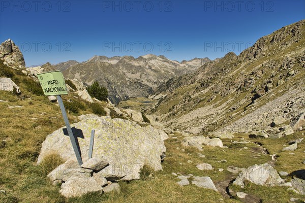 Aiguestortes i Estany of Saint Maurici National Park in the Spanish Pyrenees. Beauty in nature, travel and tourism