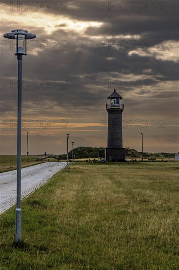The Memmertfeuer, the lighthouse on Juist, East Frisian Islands, Germany, Europe