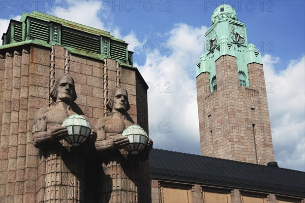 The building of the railway station in Helsinki