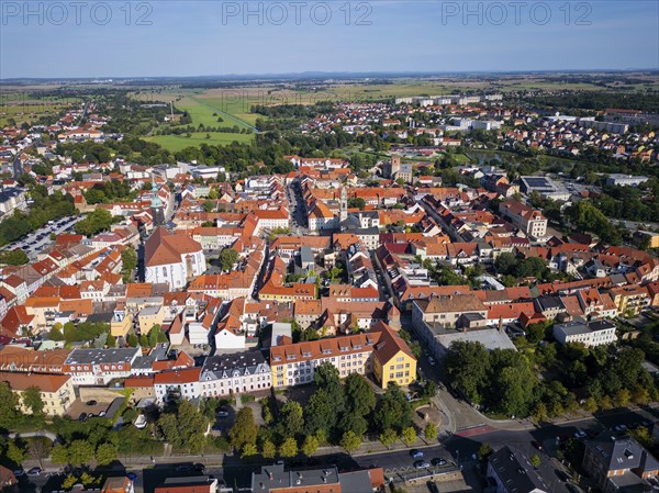 The city centre of Großenhain, cityscape, Großenhain, Saxony, Germany, Europe