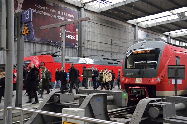 Europe, Germany, Bayer, Munich, main station, train arrival hall, local and long-distance transport, Hamburg, Hamburg, Federal Republic of Germany, Europe