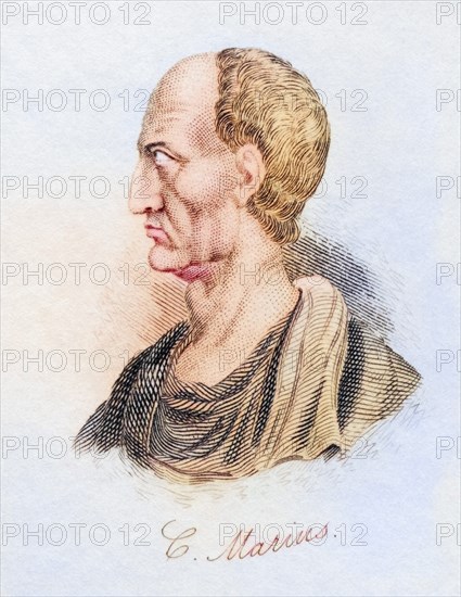 Gaius Marius, 157 BC, 86 BC Roman general and politician. From the book Crabbs Historical Dictionary, published 1825, Historical, digitally restored reproduction from a 19th century original, Record date not stated