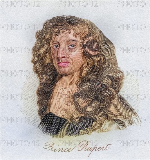 Rupert, Count Palatine of the Rhine, Duke of Bavaria, popularly known as Prince Rupert of the Rhine, 1619, 1682, soldier, inventor and amateur artist. From the book Crabbs Historical Dictionary, published 1825, Historical, digitally restored reproduction from a 19th century original, Record date not stated