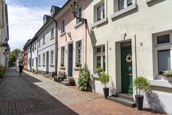 The old town centre of Mörs, on the Lower Rhine, Fieselstrasse, North Rhine-Westphalia, Germany, Europe