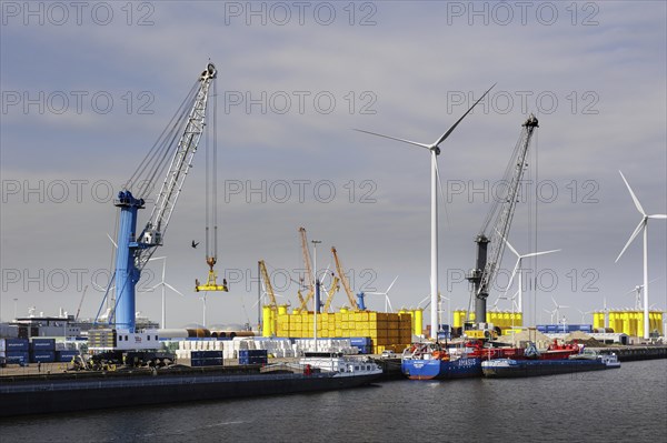 Port in Eemshaven, from where the transport to the offshore facilities is handled, 17/05/2024