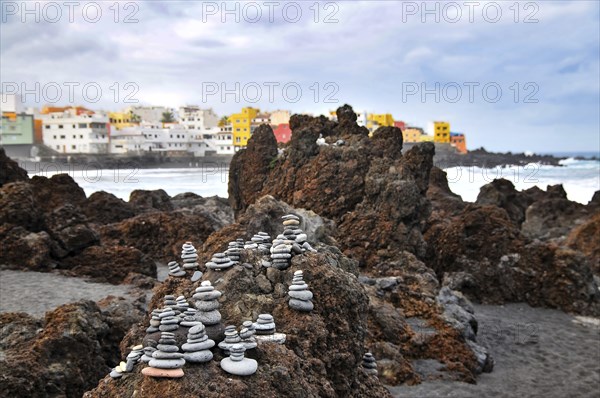 Playa Maria Jiménez beach near Puerto de la Cruz on the north coast of the island of Tenerife, Spain, Europe