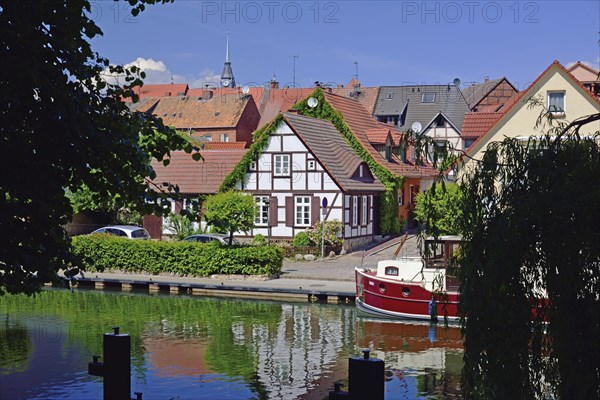 Europe, Germany, Mecklenburg-Western Pomerania, Plau am See, Lake Plau, Elde-Müritz waterway, living by the water, Plau am See, Mecklenburg-Western Pomerania, Germany, Europe