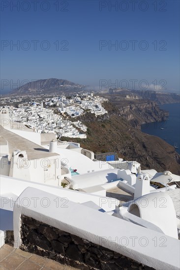Street of Imerovigli, Santorini Cyclades islands, Greece, Europe