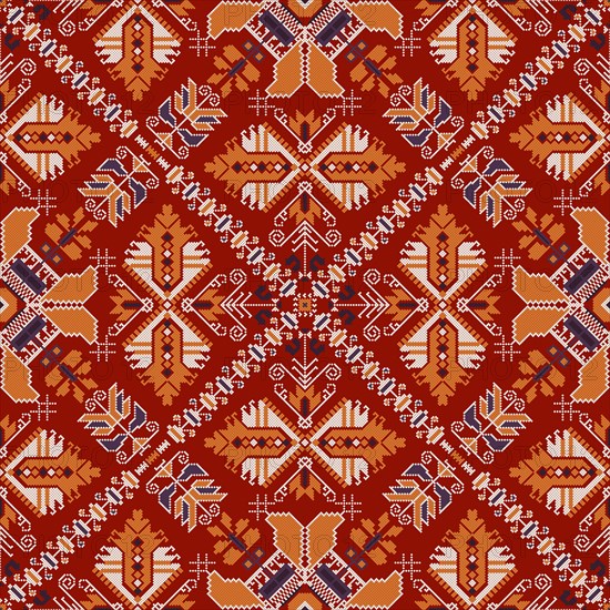 Traditional Bulgarian embroidery vector pattern