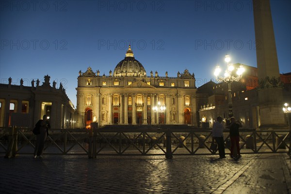 St. Peter's Basilica in the Vatican City, in the early evening