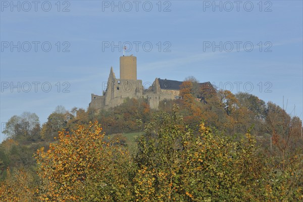 Gleiberg Castle with autumn atmosphere, Wettenberg, Hesse, Germany, Europe