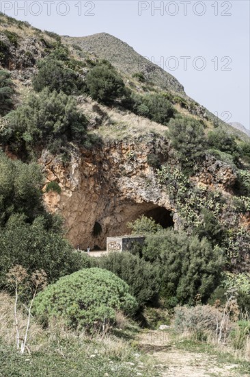 Entrance to the Zingaro National Park, Sicily, Italy, Europe
