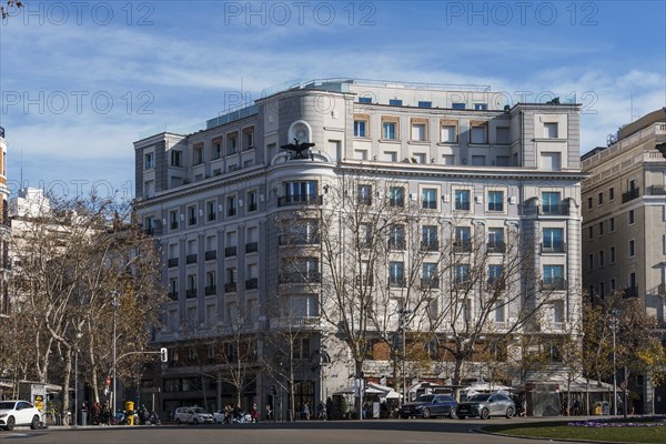 Madrid, Spain, January 28, 2024: Luxury residential buildings in Plaza de la Independencia, Europe