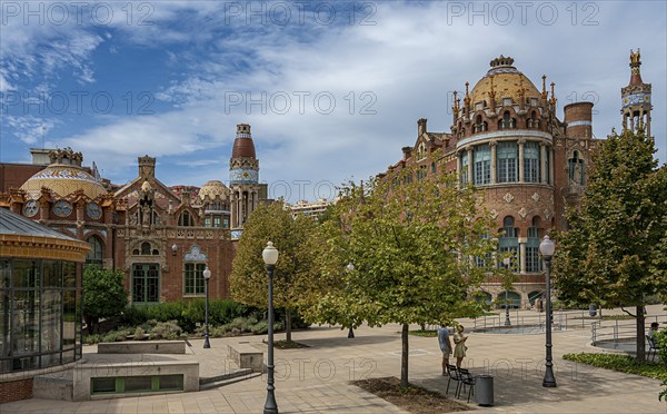 Historic hospital complex of the Hospital de la Santa Creu i Sant Pau, Barcelona, Catalonia, Spain, Europe