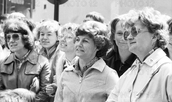 Artists from France performed at a street festival on 09.05.1980 in Dortmund-Hoerde, Germany, as part of the Foreign Culture Days France, Europe